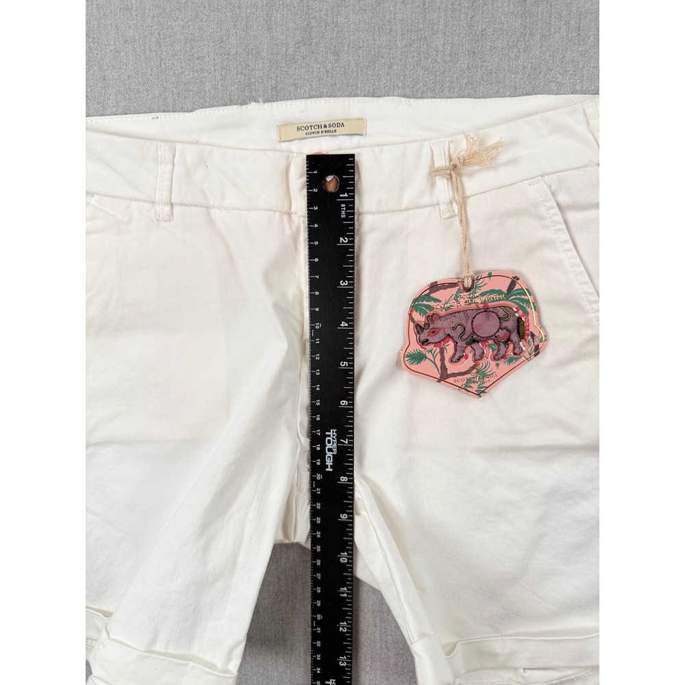 Scotch & Soda Scotch RBelle Girls White Chino Shorts Size 14 129646 NEW - Picture 8 of 9